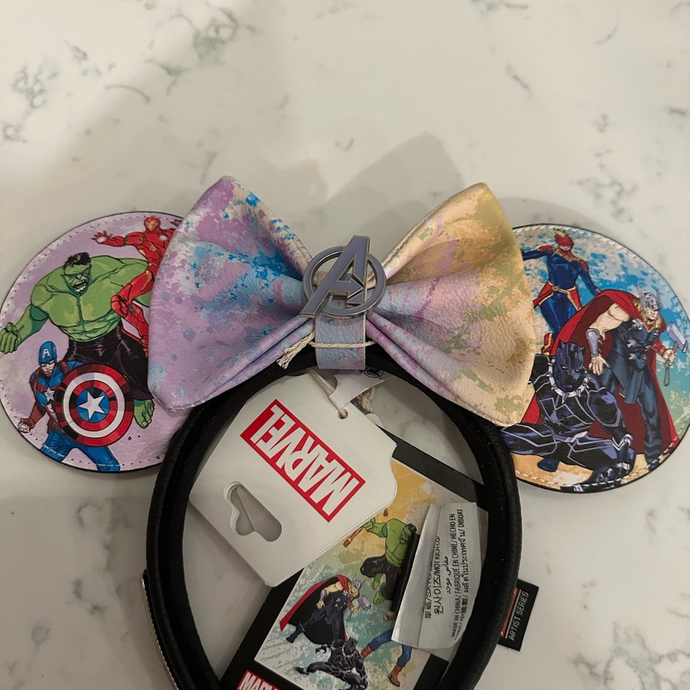 Marvel Superhero Mouse Ears with Multicolor Bow